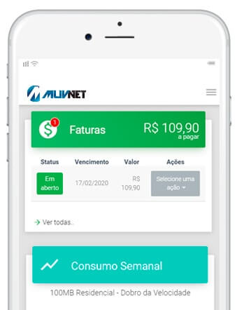 App Muvnet área do cliente iphone